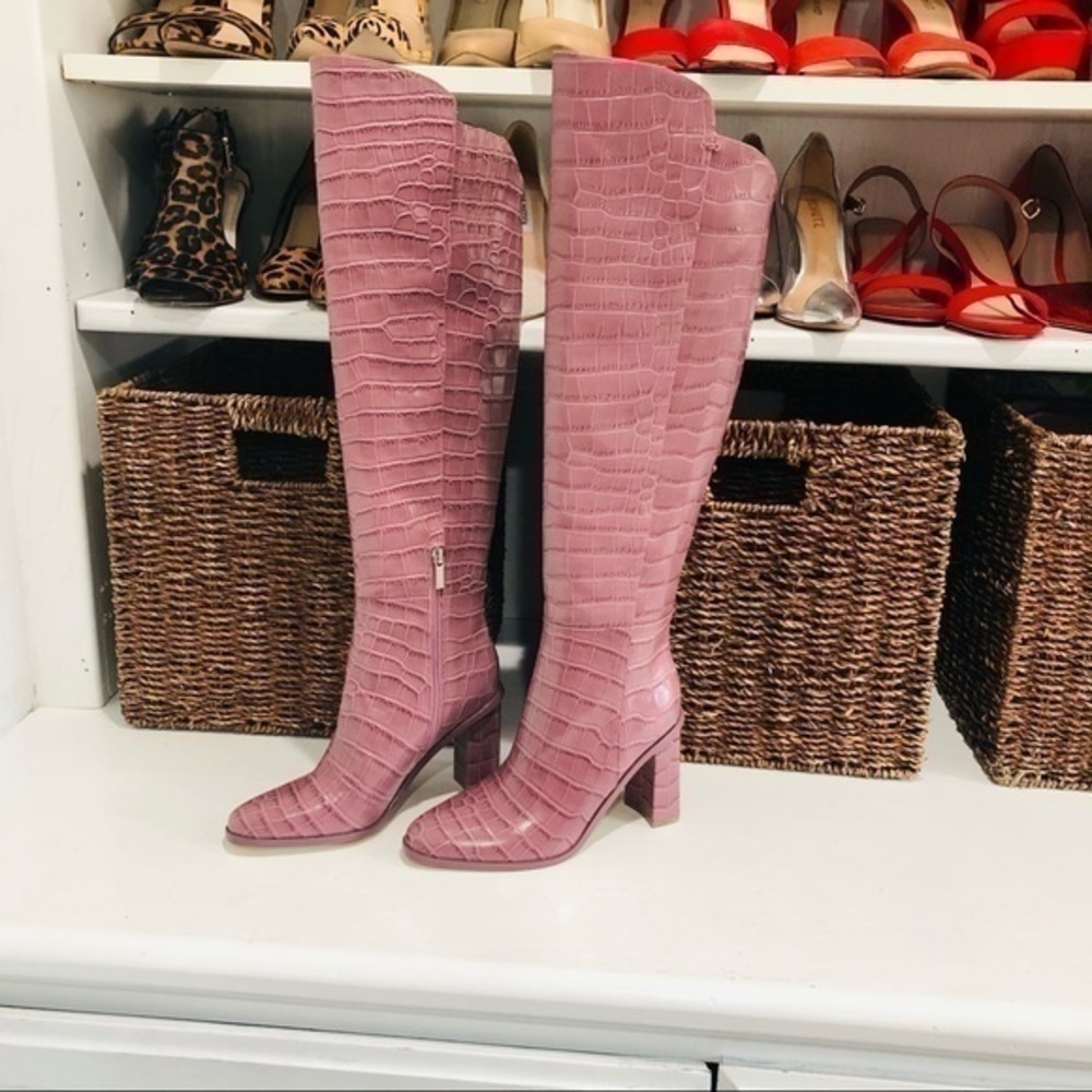 ❤️🔥NEW❤️🔥 Marc Fisher Croc Knee high boots - Picture 6 of 13